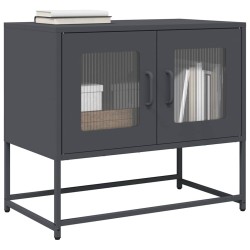 Meuble TV anthracite 68x39x60,5 cm acier laminé à froid 630266630266