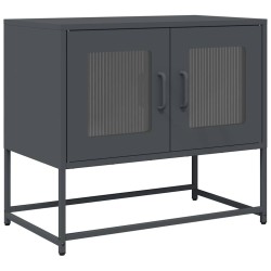 Meuble TV anthracite 68x39x60,5 cm acier laminé à froid 630266630266