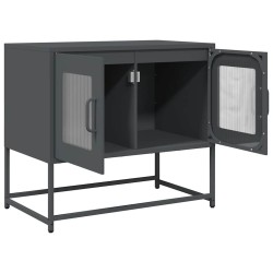Meuble TV anthracite 68x39x60,5 cm acier laminé à froid 630266630266