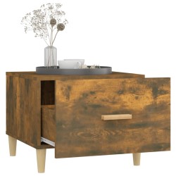 Tables basses 2 pcs chêne fumé 50x50x40 cm bois d'ingénierie 630267630267