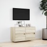 Meuble TV mural avec lumières LED chêne sonoma 80x31x45 cm 630272630272