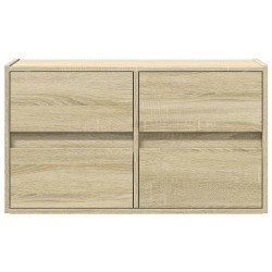 Meuble TV mural avec lumières LED chêne sonoma 80x31x45 cm 630272630272