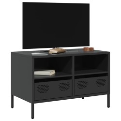 Meuble TV noir 68x39x43,5 cm acier laminé à froid 630273630273