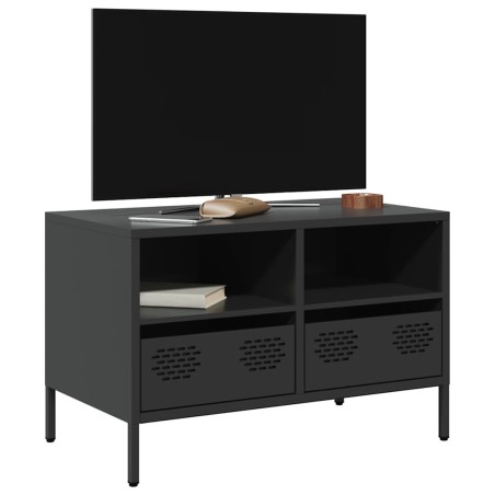 Meuble TV noir 68x39x43,5 cm acier laminé à froid 630273630273