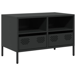 Meuble TV noir 68x39x43,5 cm acier laminé à froid 630273630273