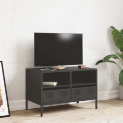 Meuble TV noir 68x39x43,5 cm acier laminé à froid 630273630273