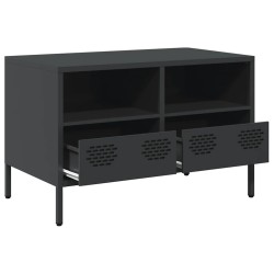 Meuble TV noir 68x39x43,5 cm acier laminé à froid 630273630273