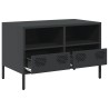 Meuble TV noir 68x39x43,5 cm acier laminé à froid 630273630273