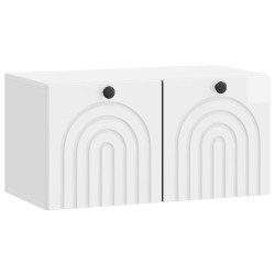 Meuble TV mural Montage mural Blanc brillant 59,5 x 31 x 30 cm 630274630274