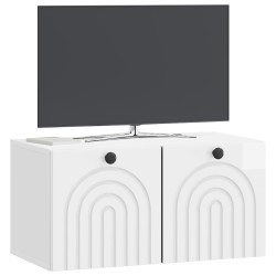 Meuble TV mural Montage mural Blanc brillant 59,5 x 31 x 30 cm 630274630274