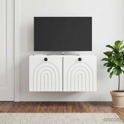 Meuble TV mural Montage mural Blanc brillant 59,5 x 31 x 30 cm 630274630274