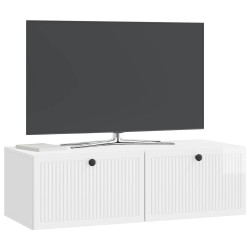 Meuble TV mural Montage mural Blanc brillant 98 x 41 x 30 cm 630275630275