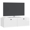 Meuble TV mural Montage mural Blanc brillant 98 x 41 x 30 cm 630275630275
