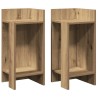 Tables d'appoint 2pcs avec étagère chêne artisanal 25,5x27x60cm 630277630277