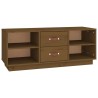 Meuble TV Marron miel 100x34x40 cm Bois de pin massif 630278630278
