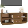 Meuble TV Marron miel 100x34x40 cm Bois de pin massif 630278630278