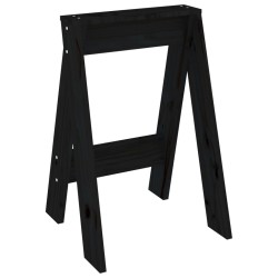 Tabourets lot de 2 noir 40x40x60 cm bois massif de pin 630279630279