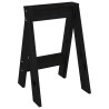 Tabourets lot de 2 noir 40x40x60 cm bois massif de pin 630279630279