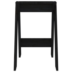 Tabourets lot de 2 noir 40x40x60 cm bois massif de pin 630279630279