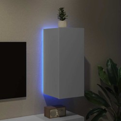Meuble TV mural avec lumières LED blanc 30,5x35x70 cm 630280630280