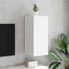 Meuble TV mural avec lumières LED blanc 30,5x35x70 cm 630280630280
