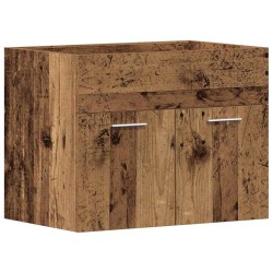 Meuble sous-vasque de salle de bain en bois ancien 60 x 38,5 x 46 cm bois d'ingénierie 630281630281