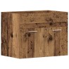 Meuble sous-vasque de salle de bain en bois ancien 60 x 38,5 x 46 cm bois d'ingénierie 630281630281