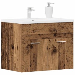 Meuble sous-vasque de salle de bain en bois ancien 60 x 38,5 x 46 cm bois d'ingénierie 630281630281