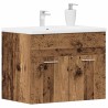 Meuble sous-vasque de salle de bain en bois ancien 60 x 38,5 x 46 cm bois d'ingénierie 630281630281