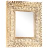 Miroir sculpté à la main 50x50x2,6 cm Bois de manguier solide 630283630283