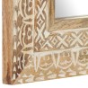Miroir sculpté à la main 50x50x2,6 cm Bois de manguier solide 630283630283