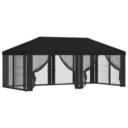 Housse de tonnelle avec murs latéraux Noir 600,5 x 300,5 cm 630290630290