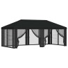 Housse de tonnelle avec murs latéraux Noir 600,5 x 300,5 cm 630290630290