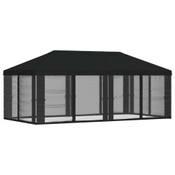 Housse de tonnelle avec murs latéraux Noir 600,5 x 300,5 cm 630290630290