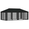 Housse de tonnelle avec murs latéraux Noir 600,5 x 300,5 cm 630290630290