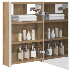 Armoire Miroir de Salle de Bain Chêne artisan 33 x 11,5 x 50 cm 630296630296