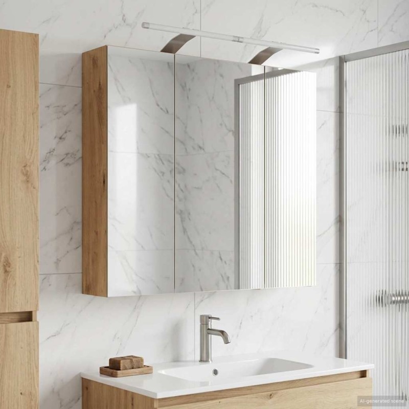 Armoire Miroir de Salle de Bain Chêne artisan 70 x 14,5 x 70 cm 630297630297