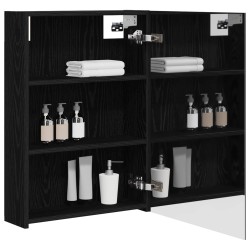 Armoire Miroir de Salle de Bain Chêne noir 50 x 14,5 x 70 cm 630298630298