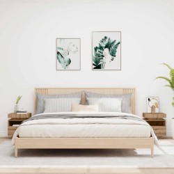 Armoires de chevet avec lumières LED 2 pcs chêne artisanal 630300630300