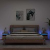 Armoires de chevet avec lumières LED 2 pcs chêne artisanal 630300630300
