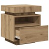 Armoires de chevet avec lumières LED 2 pcs chêne artisanal 630300630300