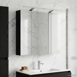 Armoire Miroir de Salle de Bain Chêne noir 80 x 14.5 x 70 cm 630311630311