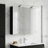 Armoire Miroir de Salle de Bain Chêne noir 80 x 14.5 x 70 cm 630311630311