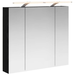 Armoire Miroir de Salle de Bain Chêne noir 80 x 14.5 x 70 cm 630311630311