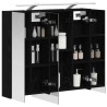 Armoire Miroir de Salle de Bain Chêne noir 80 x 14.5 x 70 cm 630311630311