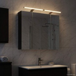 Armoire Miroir de Salle de Bain Chêne noir 80 x 14.5 x 70 cm 630311630311