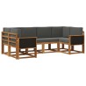 Ensemble de canapés d'extérieur 6 pcs Naturel et Anthracite 630317630317