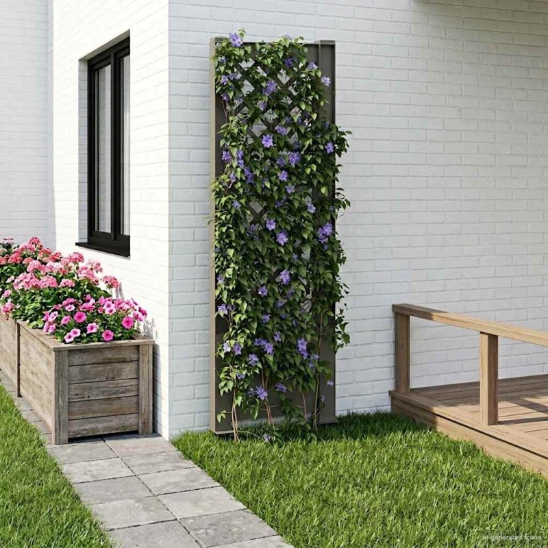 Trellis avec pique Gris 43 x 6 x 165 cm PP 630318630318