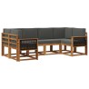 Ensemble de canapés d'extérieur 6 pcs Naturel et Anthracite 630319630319