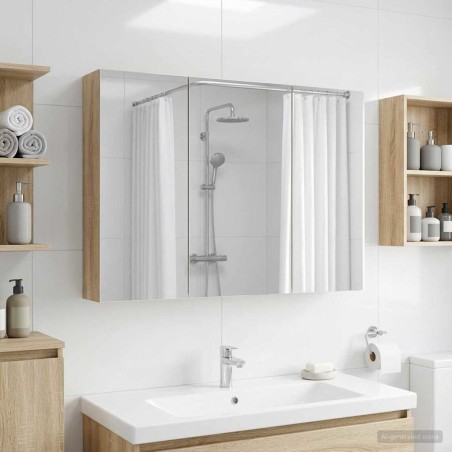 Armoire Miroir de Salle de Bain Chêne Sonoma 100 x 14,5 x 70 cm 630327630327